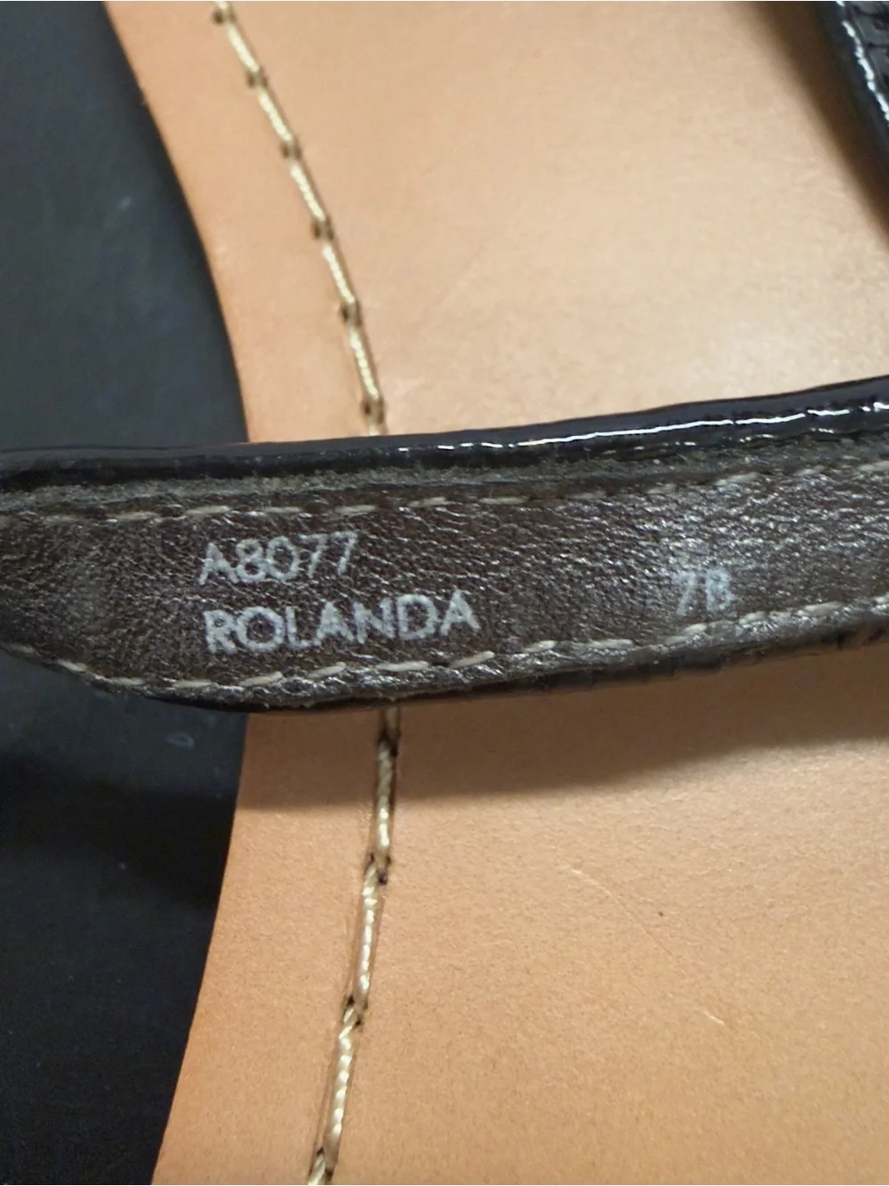 Coach Rolanda Black Leather T-Strap Sandals Size 7
